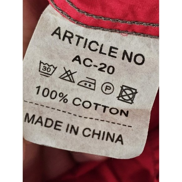 TMT Shirt Men 3XL Red Button Up Long Sleeve Embroidered Logo Knit VTG Flip Cuffs - Picture 9 of 12